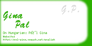 gina pal business card